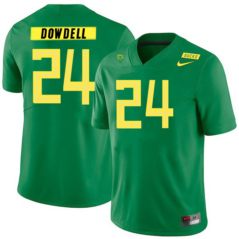 Men #24 Dante Dowdell Oregon Ducks College Football Jerseys Stitched Sale-Green - Click Image to Close